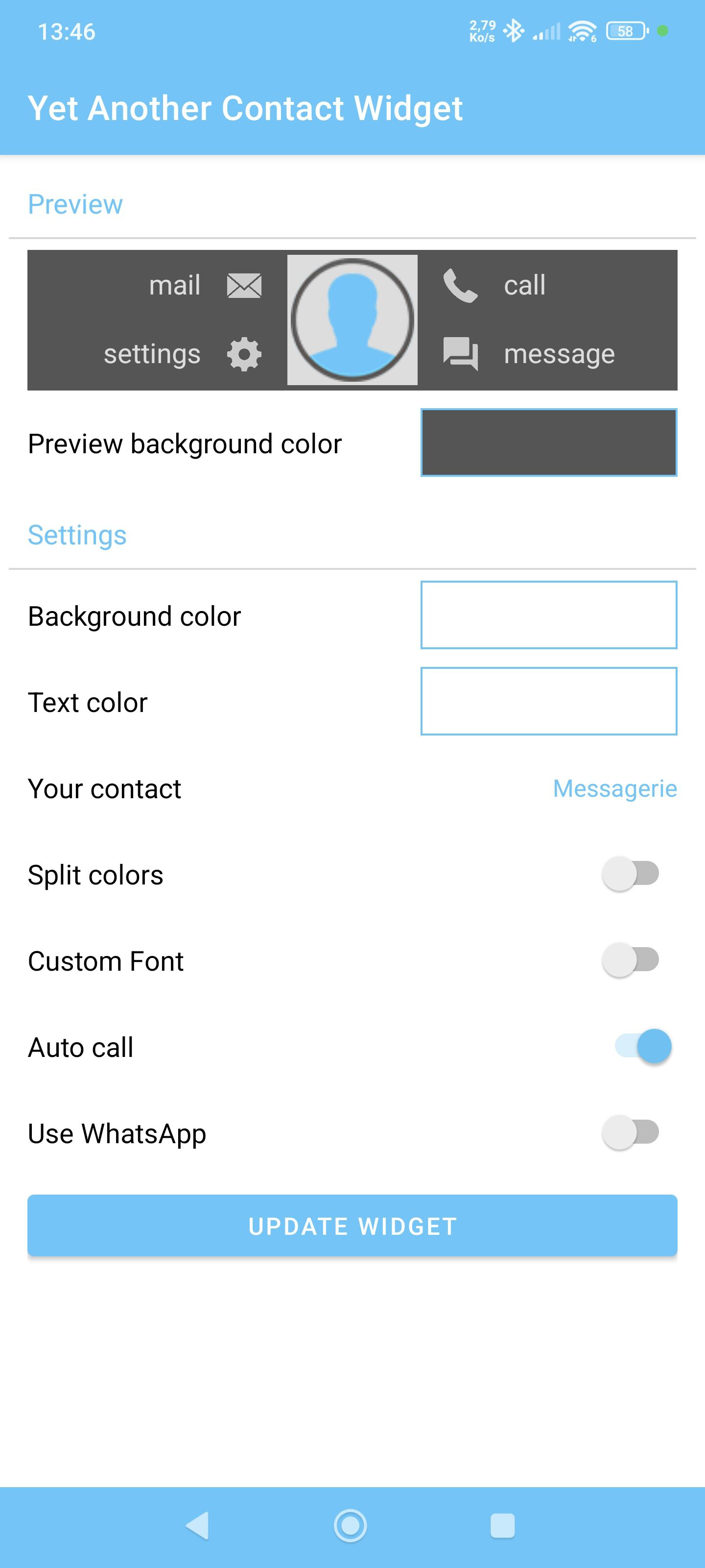 Yet Another Contact Widget